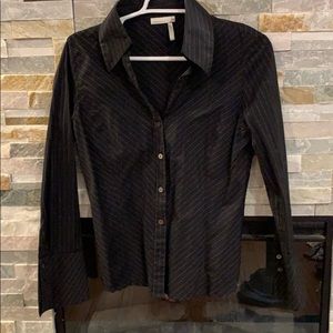 Black stripe button up